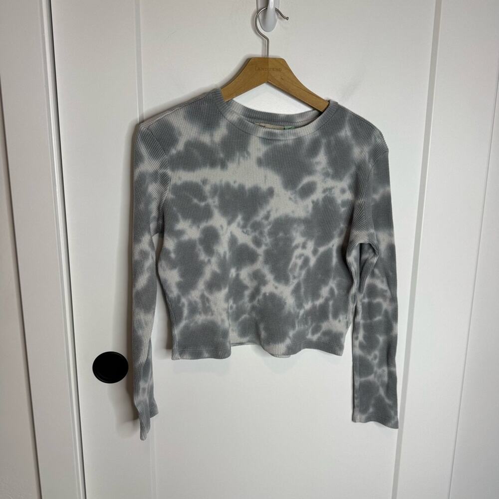 Anthropologie Saturday Sunday Tie Dye Waffle Knit Thermal Long Sleeve XS Petite